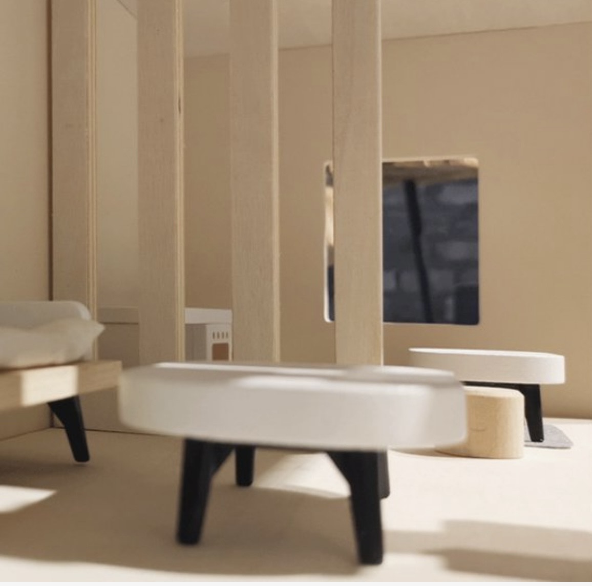 Houten Poppenhuis met Meubels