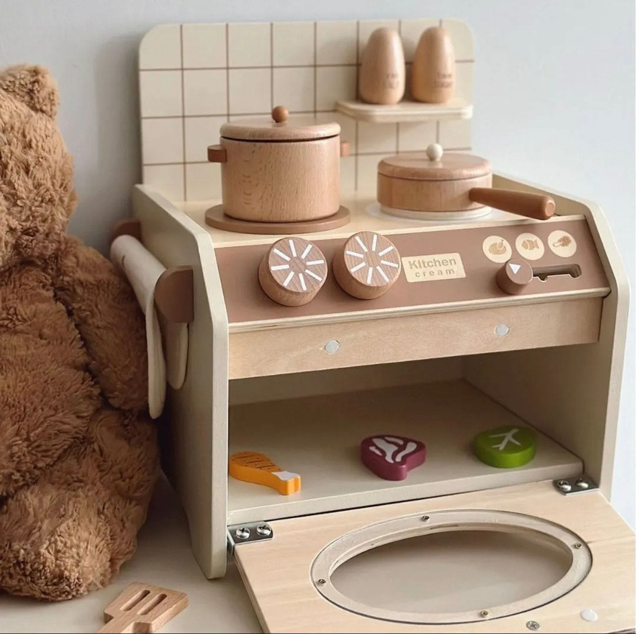 Houten Speelkeukentje met Accessoires