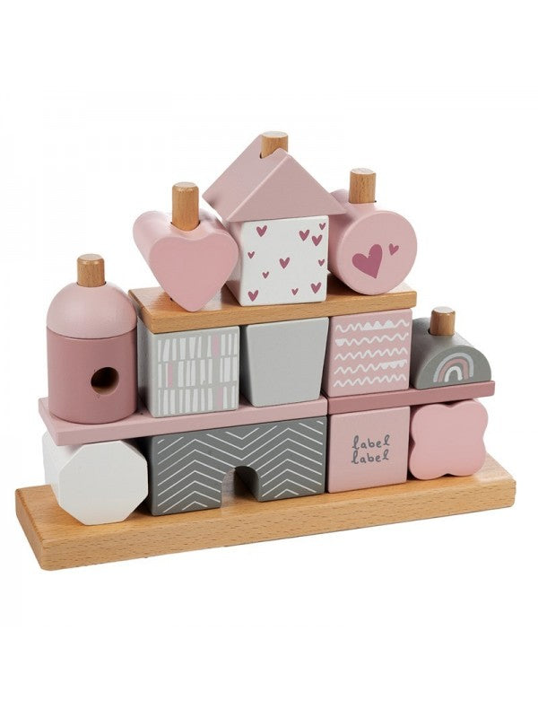 Stacking Blocks House Roze