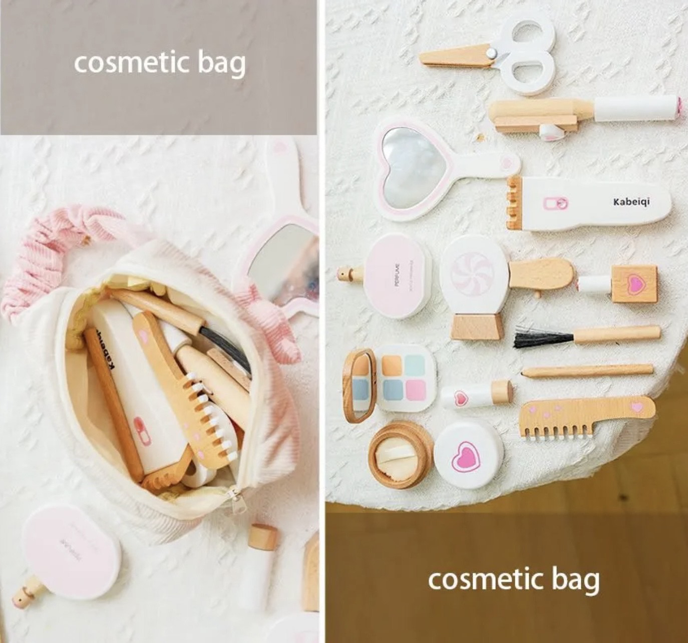 Houten Make-Up Set