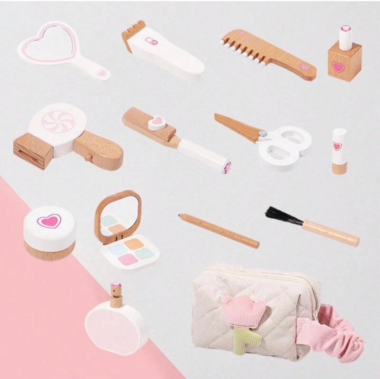Houten Make-Up Set