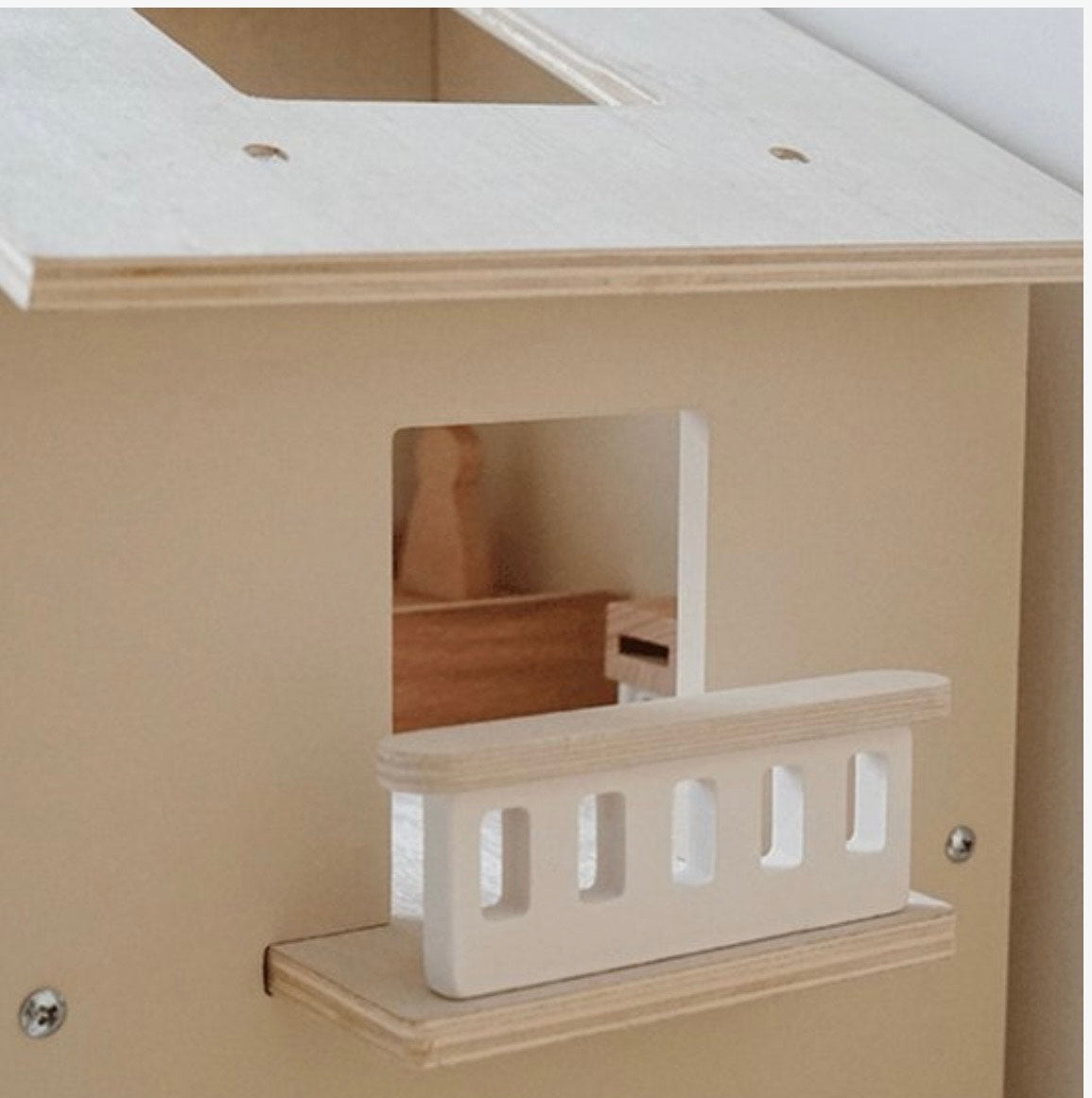 Houten Poppenhuis met Meubels