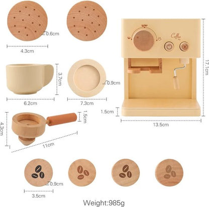 Houten koffiemachine